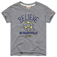 Youth Homage  Gray Nashville SC MLS x Ted Lasso Believe Graphic Tri-Blend T-Shirt
