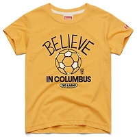 Youth Homage  Gold Columbus Crew MLS x Ted Lasso Believe Graphic Tri-Blend T-Shirt