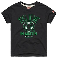 Youth Homage  Charcoal Austin FC MLS x Ted Lasso Believe Graphic Tri-Blend T-Shirt