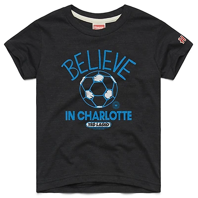 Youth Homage  Charcoal Charlotte FC MLS x Ted Lasso Believe Graphic Tri-Blend T-Shirt