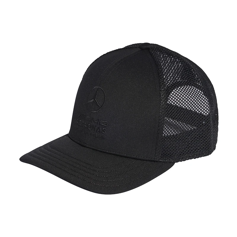 Women's adidas Black Mercedes-AMG Petronas F1 Team Night Trucker Adjustable Hat