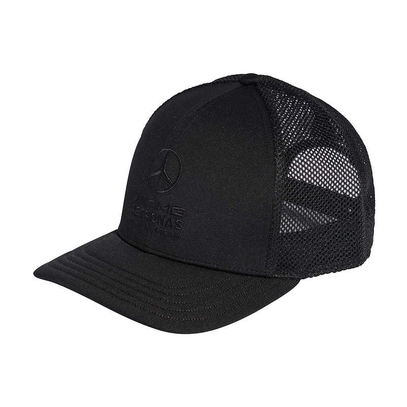 Men's adidas Black Mercedes-AMG Petronas F1 Team Night Trucker Adjustable Hat