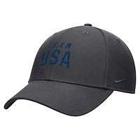 Youth Nike  Anthracite Team USA Club Dri-FIT Ripstop Adjustable Hat
