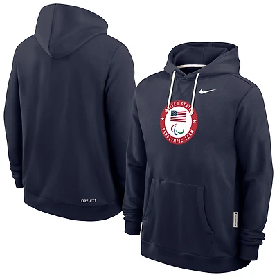 Men's Nike Navy U.S. Paralympics Standard Issue Dri-FIT Hoodie
