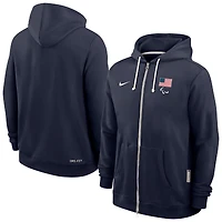 Men's Nike Navy U.S. Paralympics Standard Issue Dri-FIT Full-Zip Hoodie