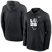 Men's Nike Black LA28 Summer Paralympics Lightweight Dri-FIT Long Sleeve Hoodie T-Shirt