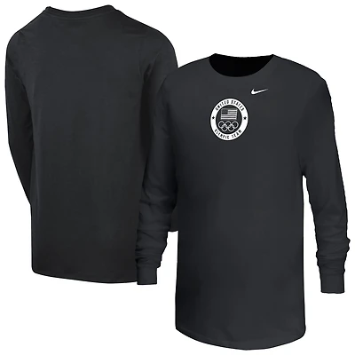 Youth Nike Team USA Mascot Logo Long Sleeve T-Shirt