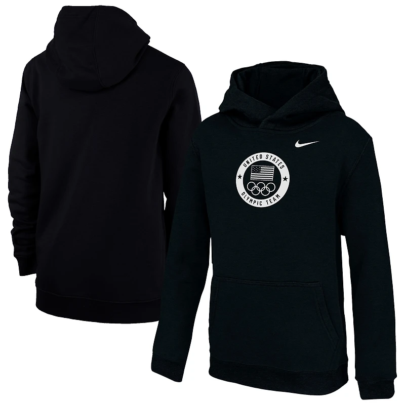 Youth Nike Team USA Primary Club Fleece Pullover Hoodie