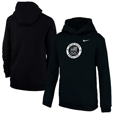 Youth Nike Team USA Primary Club Fleece Pullover Hoodie
