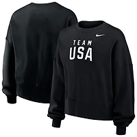 Women's Nike  Black Team USA Phoenix Pullover Sweatshirt