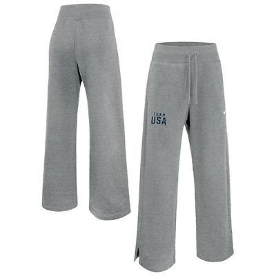 Women's Nike Heather Gray Team USA Phoenix Fleece Sweatpants