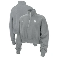Women's Nike Heather Gray LA28 Summer Olympics Phoenix Fleece Half-Zip Sweatshirt