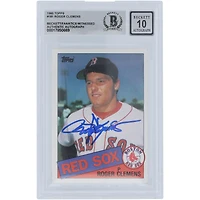 Roger Clemens Boston Red Sox Autographed 1985 Topps #181 Beckett Fanatics Witnessed Authenticated 10 Rookie Card