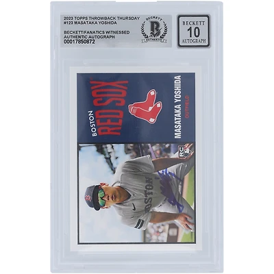 Masataka Yoshida Boston Red Sox Autographed 2023 Topps TBT 1964 CFL Design #123 Beckett Fanatics Witnessed Authenticated 10 Rookie Card