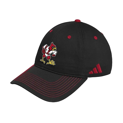 Men's adidas Black Louisville Cardinals Slouch Adjustable Hat