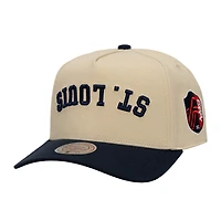 Men's Mitchell & Ness  Cream/Navy St. Louis CITY SC Upside Down Pro Pinch Snapback Hat
