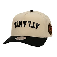 Men's Mitchell & Ness  Cream Atlanta United FC Two-Tone Upside Down Pro Pinch Snapback Hat