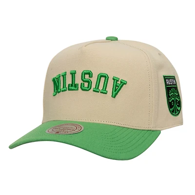 Men's Mitchell & Ness  Green/Royal Austin FC Upside Down Pro Pinch Snapback Hat