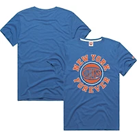Men's Homage Blue New York Knicks Forever Tri-Blend T-Shirt