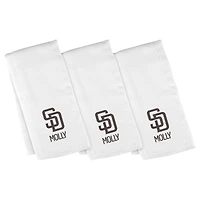 Infant Chad & Jake White San Diego Padres Personalized Burp Cloth 3-Pack