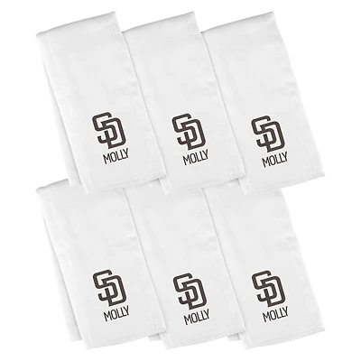 Infant Chad & Jake White San Diego Padres Personalized Burp Cloth 6-Pack