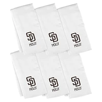 Infant Chad & Jake White San Diego Padres Personalized Burp Cloth 6-Pack