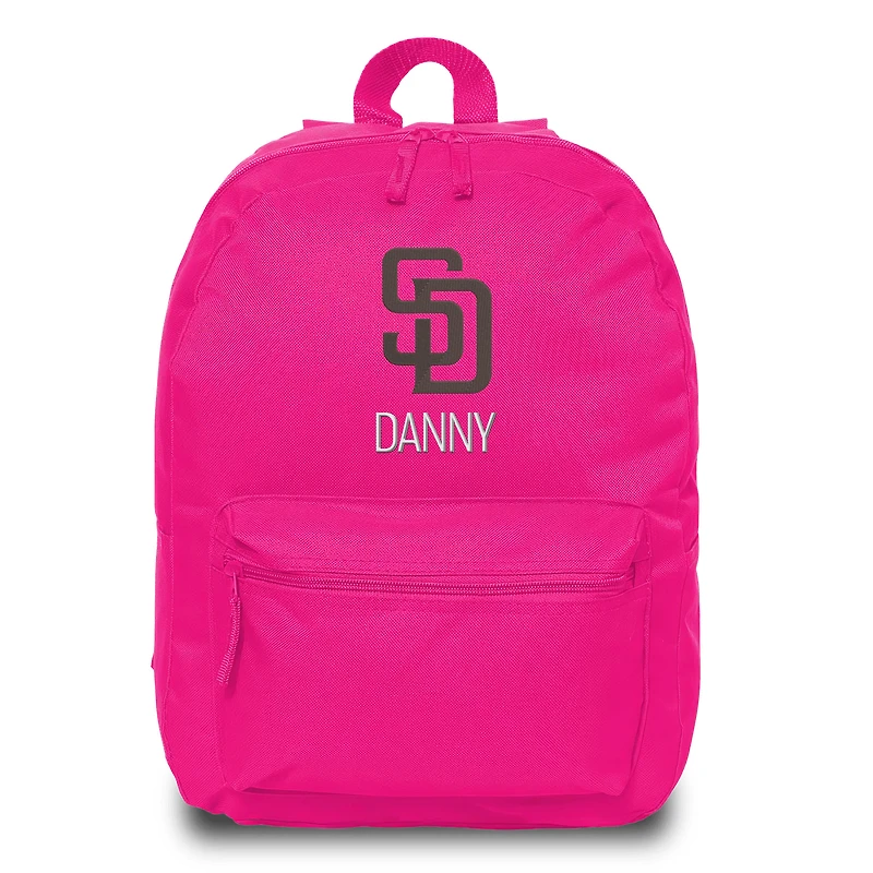 Youth Chad & Jake Pink San Diego Padres Personalized Backpack