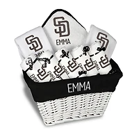 Infant Chad & Jake Black San Diego Padres Personalized Large Gift Basket