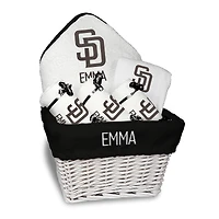 Infant Chad & Jake Black San Diego Padres Personalized Medium Gift Basket