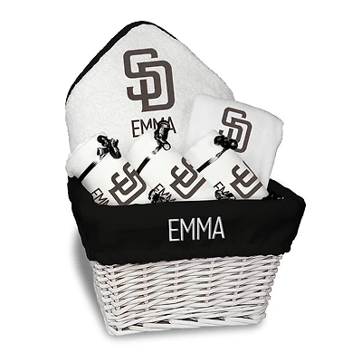 Infant Chad & Jake Black San Diego Padres Personalized Medium Gift Basket