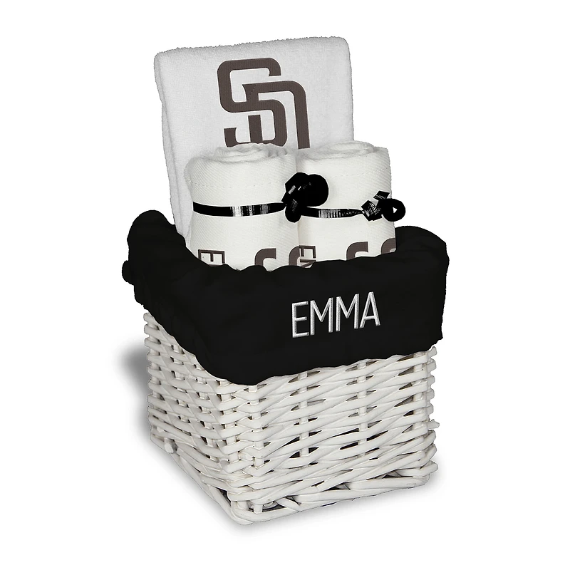 Infant Chad & Jake Black San Diego Padres Personalized Small Gift Basket
