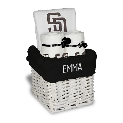 Infant Chad & Jake Black San Diego Padres Personalized Small Gift Basket