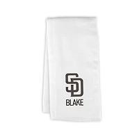 Infant Chad & Jake White San Diego Padres Personalized Burp Cloth