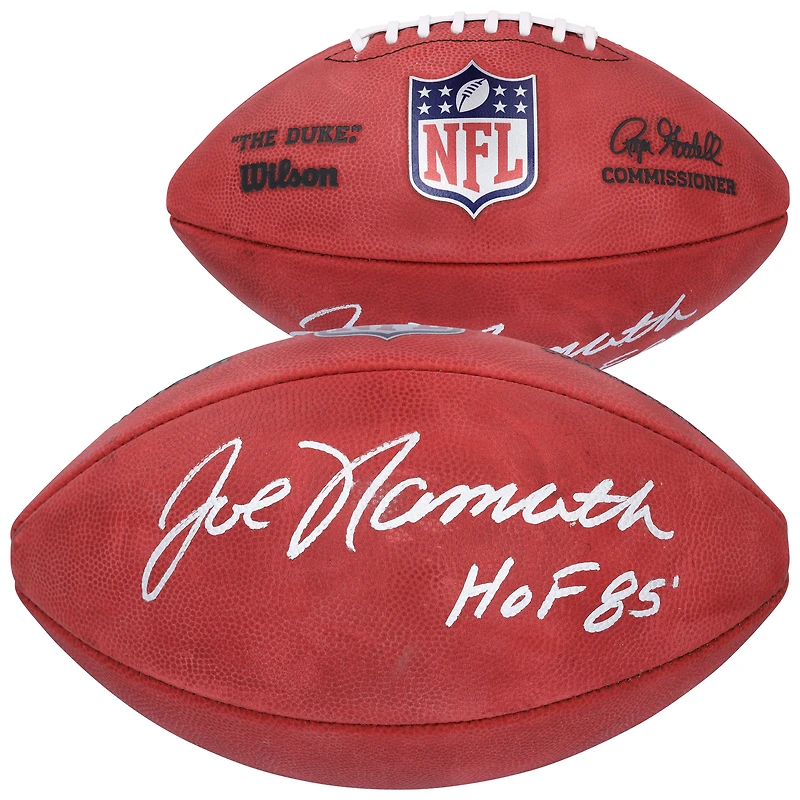 Joe Namath New York Jets Autographed Wilson Duke Full Color Football with "HOF 85" Inscription
