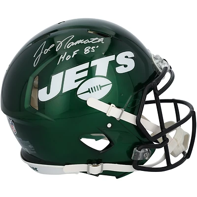 Joe Namath New York Jets Autographed Riddell Speed Authentic Helmet with "HOF 85" Inscription