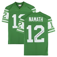 Joe Namath New York Jets Autographed Green Mitchell & Ness Legacy Jersey with "HOF 85" Inscription