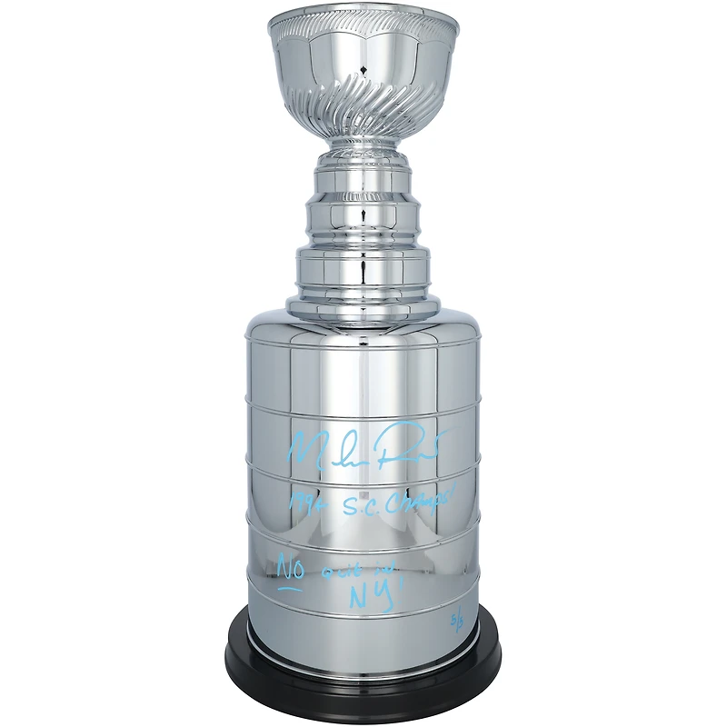 Mike Richter New York Rangers Autographed 2' Replica Stanley Cup with "1994 S.C. Champs!" & "No Quit in NY!" Inscriptions - Limited Edition #5/5