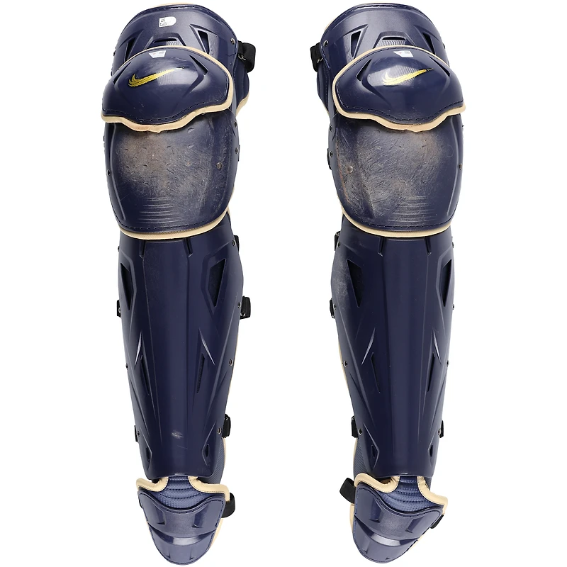 J.T. Realmuto Philadelphia Phillies Game-Used Navy Nike Shin Guards vs. Colorado Rockies on April 15, 2024