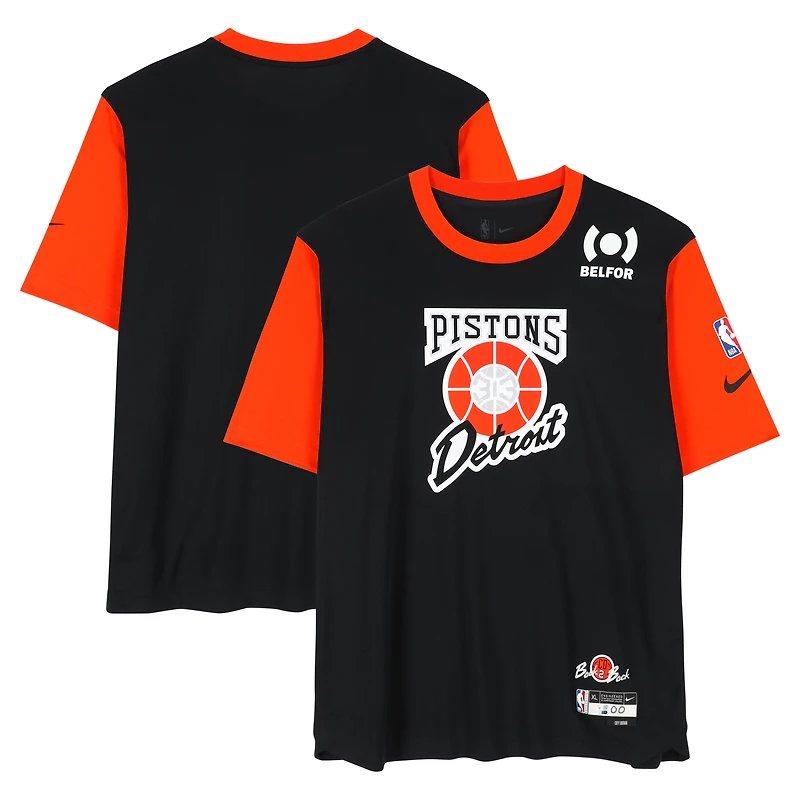 Ron Holland II Detroit Pistons Player-Worn Black Nike City Edition T-Shirt from the 2024-25 NBA Season - Size XL