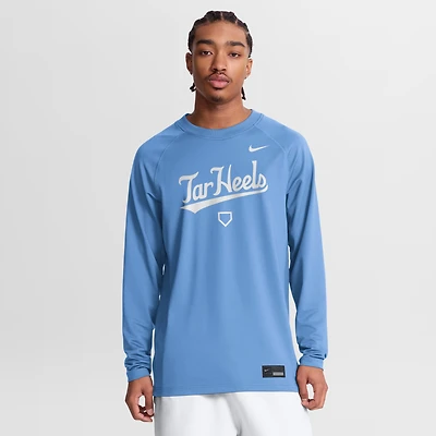 Men's Nike Light Blue North Carolina Tar Heels Dugout Dri-FIT Lightweight Crew Pullover
