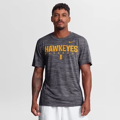 Men's Nike Black Iowa Hawkeyes Dugout Velocity Dri-FIT T-Shirt