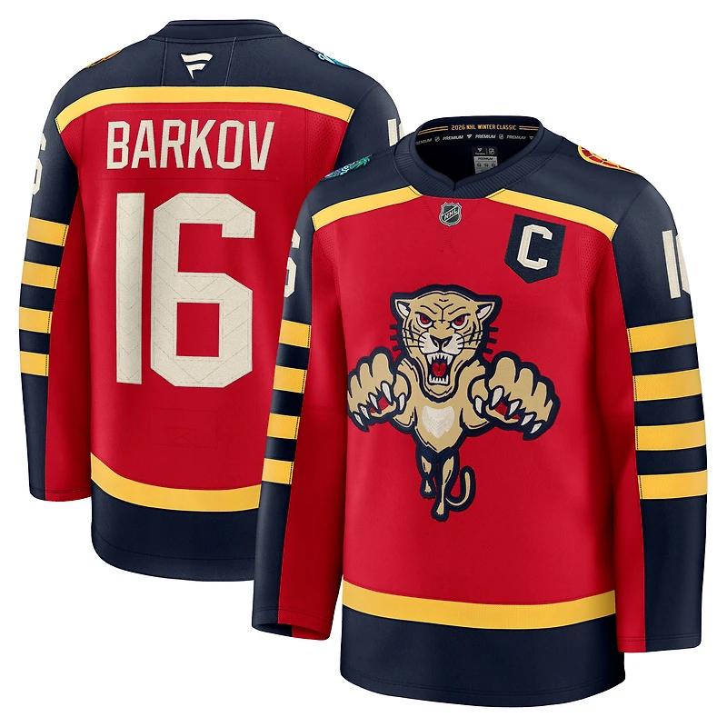 Men's Fanatics Aleksander Barkov Red Florida Panthers 2026 NHL Winter Classic Premium Jersey
