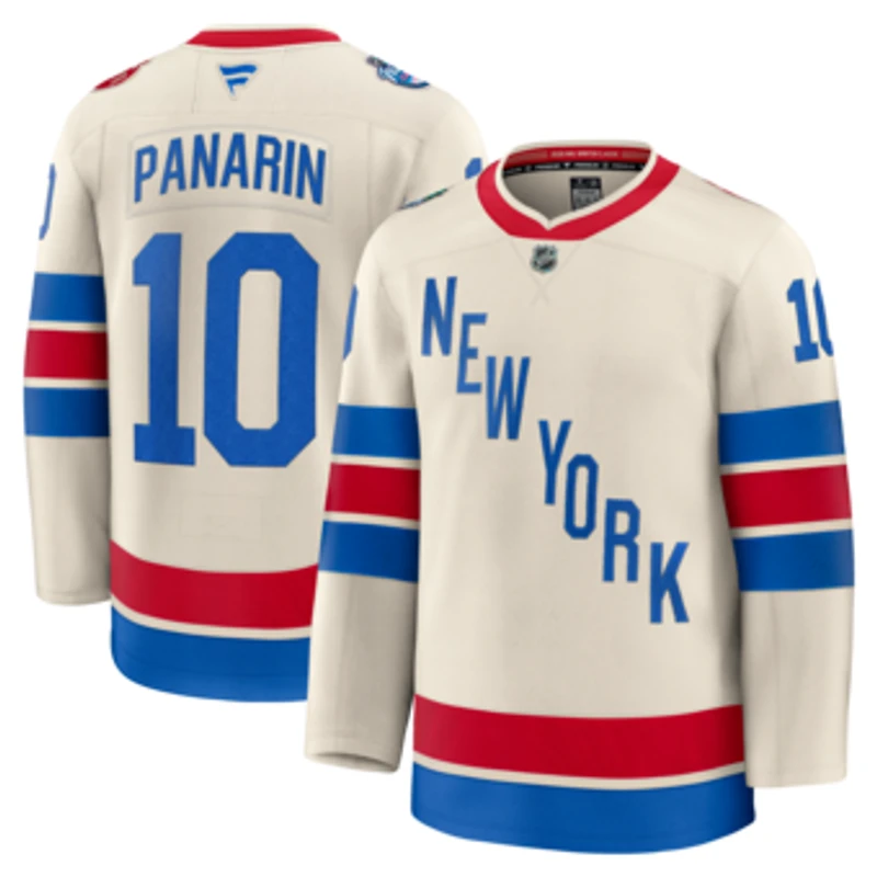 Men's Fanatics Artemi Panarin Beige New York Rangers 2026 NHL Winter Classic Premium Jersey