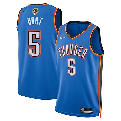 Unisex Nike Luguentz Dort Blue Oklahoma City Thunder 2025 NBA Finals Swingman Jersey - Icon Edition