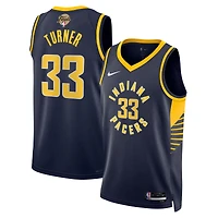 Unisex Nike Myles Turner Navy Indiana Pacers 2025 NBA Finals Swingman Jersey - Icon Edition