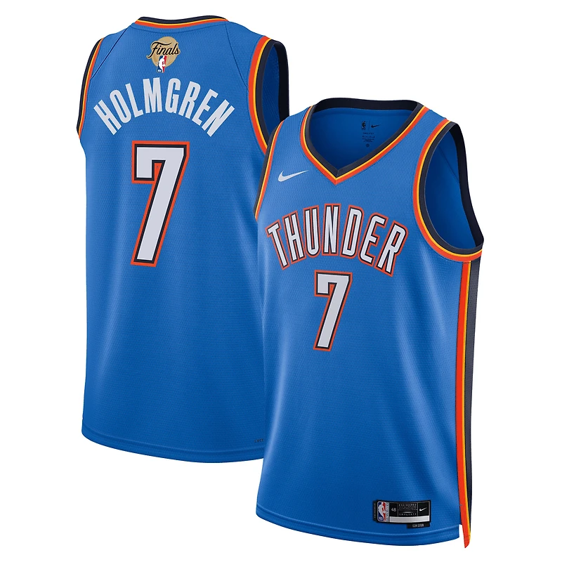 Unisex Nike Chet Holmgren Blue Oklahoma City Thunder 2025 NBA Finals Swingman Jersey - Icon Edition