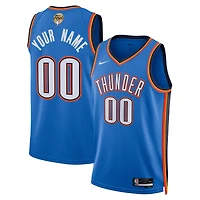 Unisex Nike Blue Oklahoma City Thunder 2025 NBA Finals Patch Custom Swingman Jersey - Icon Edition