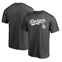 Men's Charcoal Los Angeles Dodgers Team Lockup T-Shirt
