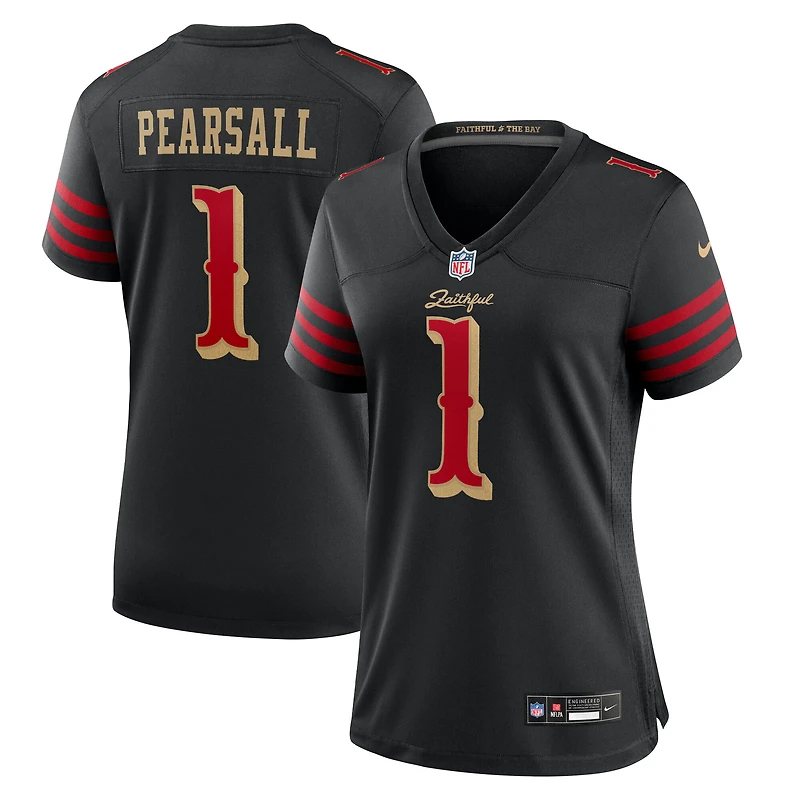 Women's Nike Ricky Pearsall Black San Francisco 49ers 2025 Rivalries Collection Game Jersey