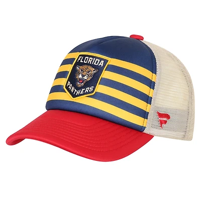 Youth Fanatics Navy/Red Florida Panthers 2026 NHL Winter Classic A-Frame Trucker Adjustable Hat